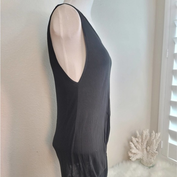 MADEWELL TWISTED SLEEVELESS T-SHIRT DRESS CREW NECK WOMEN'S SIZE LARGE - Picture 4 of 14